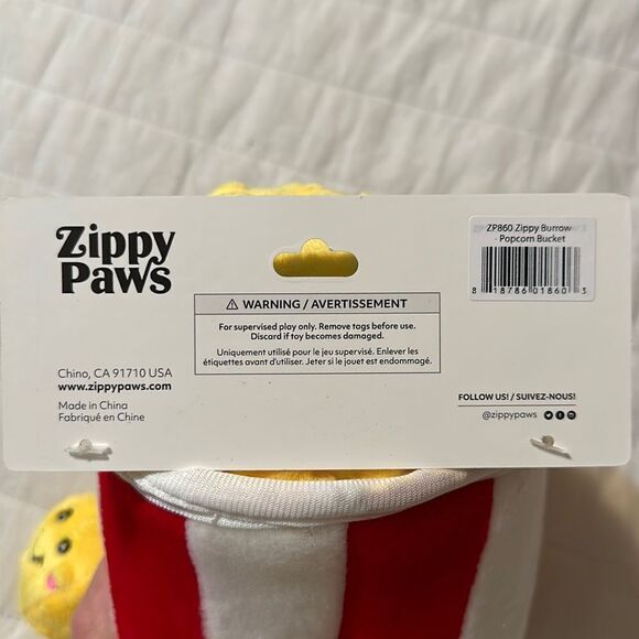 Zippy Paws Burrow Interactive Dog Toy Hide and Seek Squeaky Popcorn Bucket - Picture 12 of 12